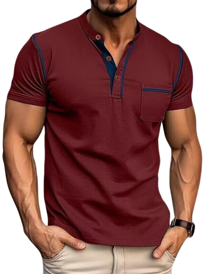 Heren Polo met Henley Kraag – Modern Design en Tijdloos Comfort