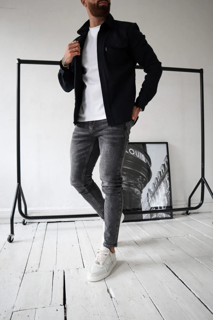 Heren Overshirt Jas – Moderne Elegantie en Tijdloze Stijl