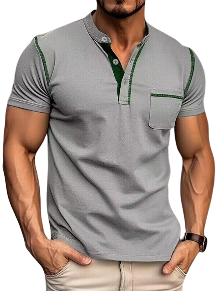 Heren Polo met Henley Kraag – Modern Design en Tijdloos Comfort