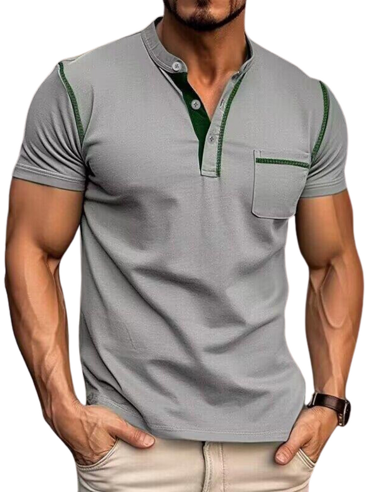 Heren Polo met Henley Kraag – Modern Design en Tijdloos Comfort