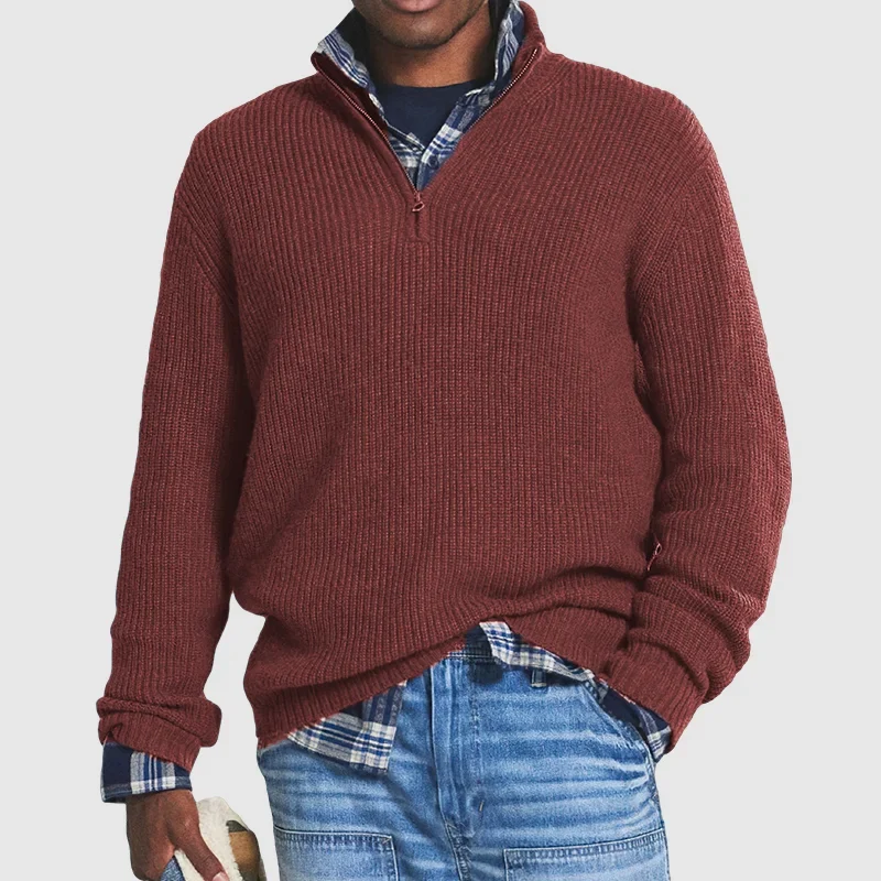 Tom | Business Casual Kasjmier Zip Sweater