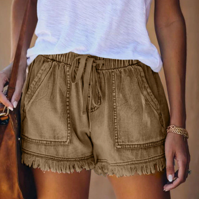 Hoge Taille Denim Shorts voor Vrouwen