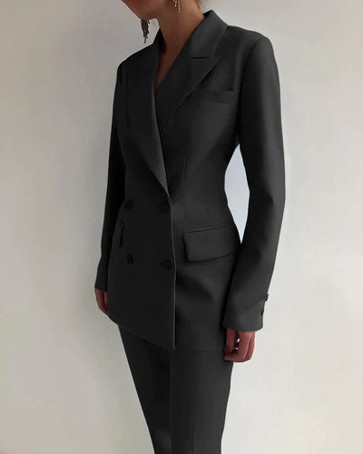 Luxueuze Blazer- en Broekset voor Dames