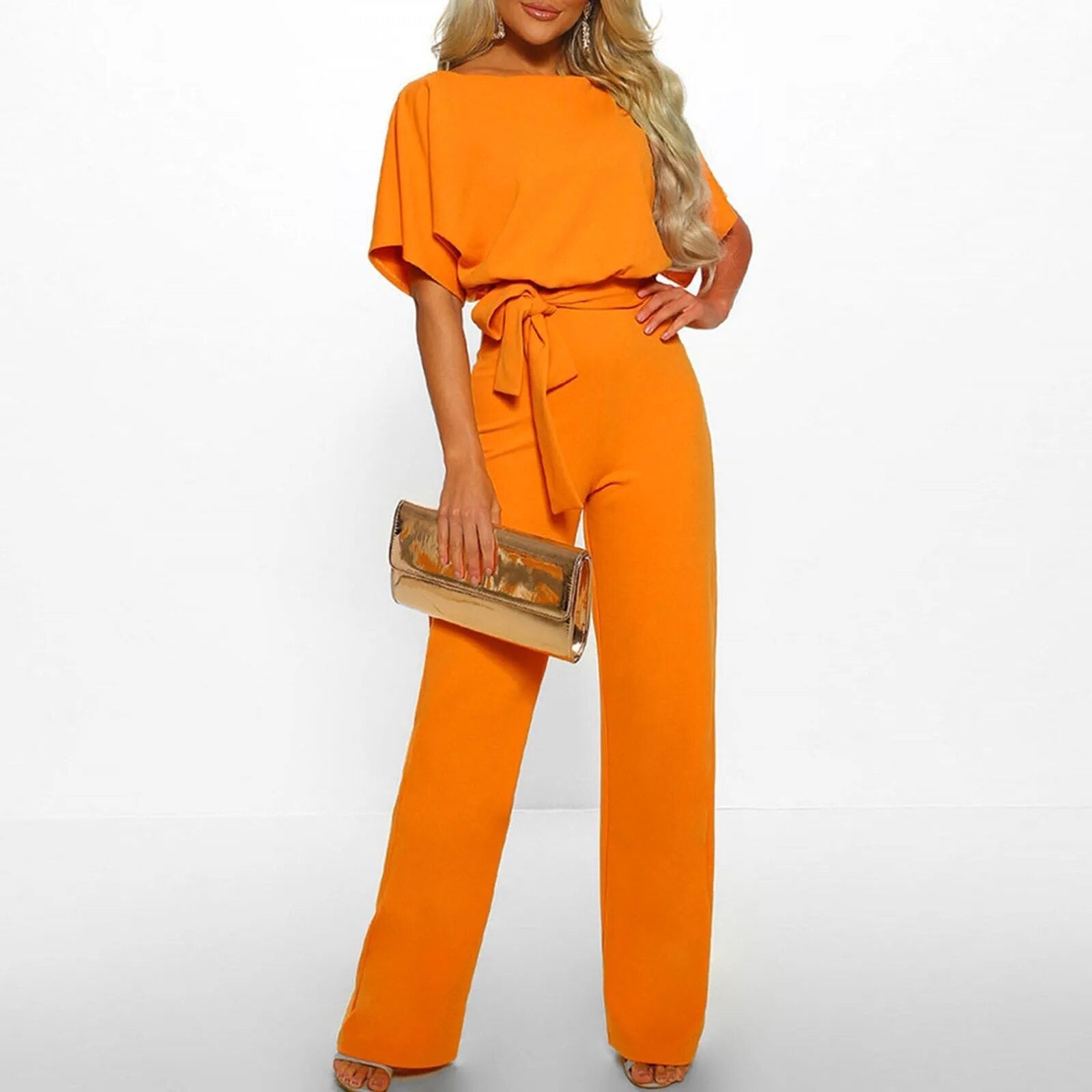 Chique Jumpsuit met Flatterende Tailleband