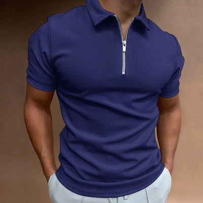 Slim Fit Poloshirt Met Rits Voor heren