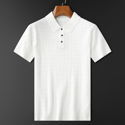 Modieuze Polo Met Diamantknit