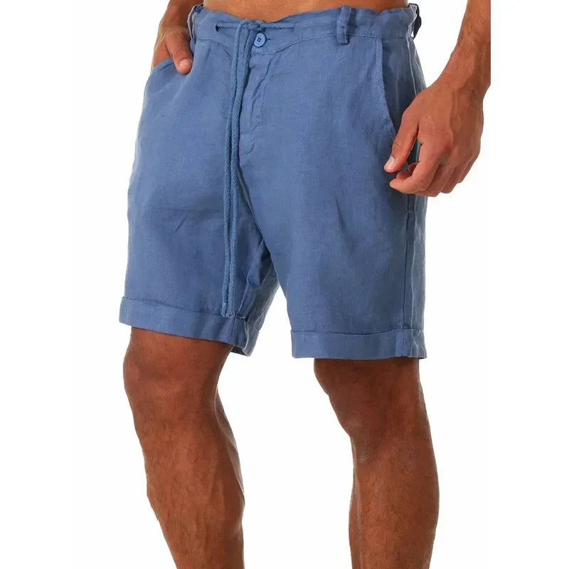 Luchtige Linnen Korte Broek voor Mannen