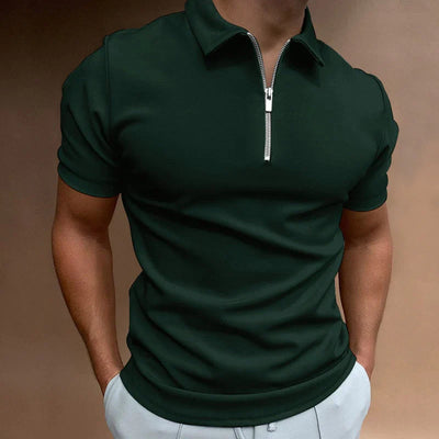 Slim Fit Poloshirt Met Rits Voor heren