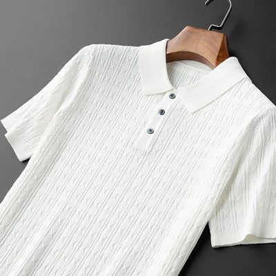 Modieuze Polo Met Diamantknit