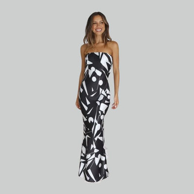 Zomerse Strapless Maxi-damesjurk