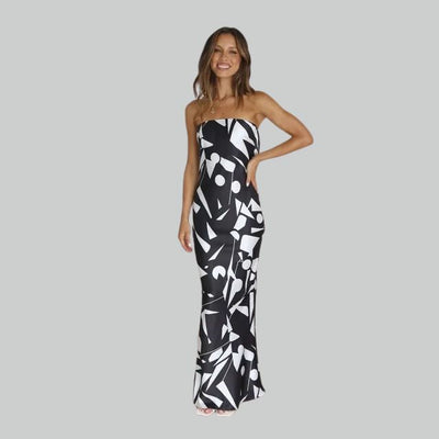 Zomerse Strapless Maxi-damesjurk