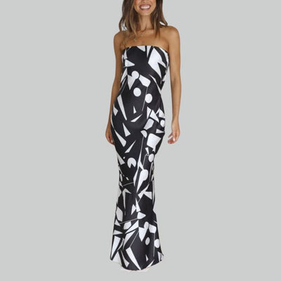 Zomerse Strapless Maxi-damesjurk