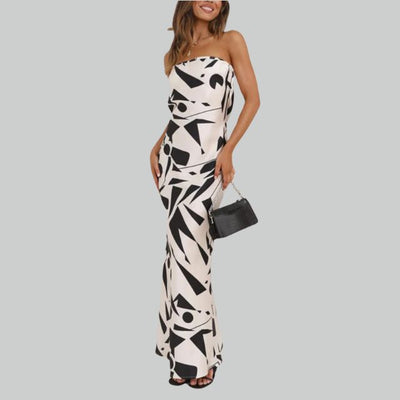 Zomerse Strapless Maxi-damesjurk