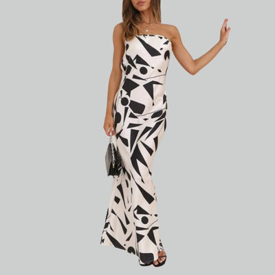 Zomerse Strapless Maxi-damesjurk