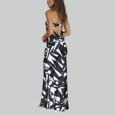 Zomerse Strapless Maxi-damesjurk