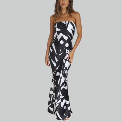 Zomerse Strapless Maxi-damesjurk