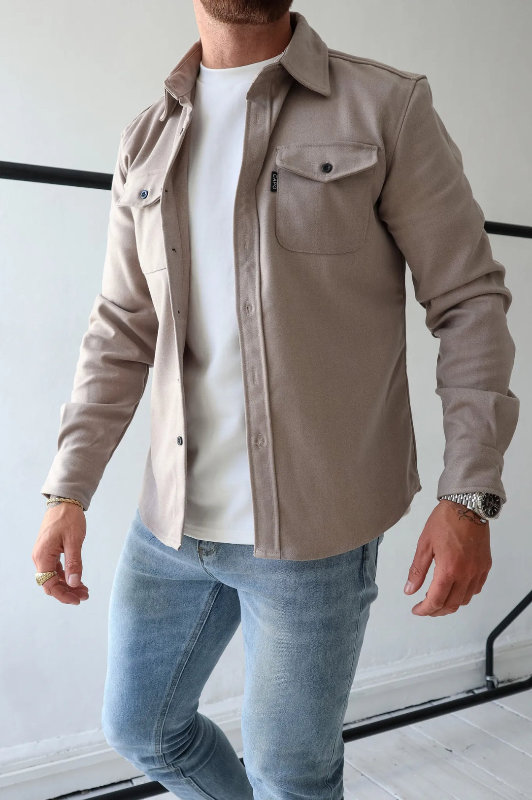 Heren Overshirt Jas – Moderne Elegantie en Tijdloze Stijl
