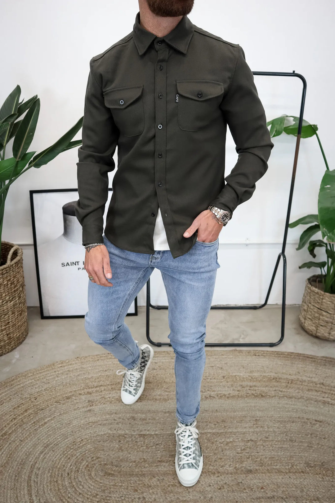 Heren Overshirt Jas – Moderne Elegantie en Tijdloze Stijl