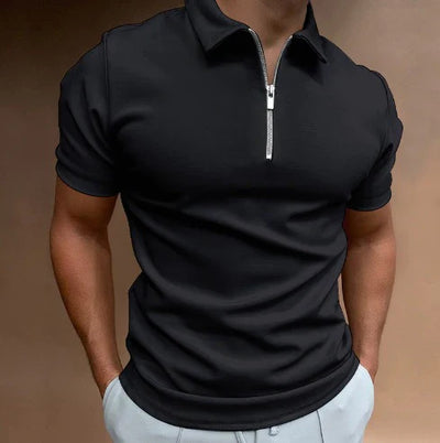 Slim Fit Poloshirt Met Rits Voor heren