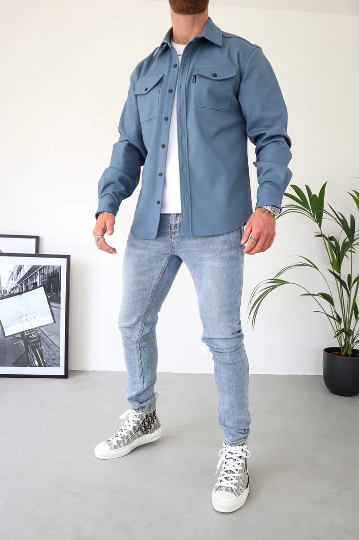 Heren Overshirt Jas – Moderne Elegantie en Tijdloze Stijl