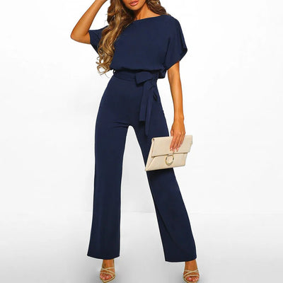 Chique Jumpsuit met Flatterende Tailleband