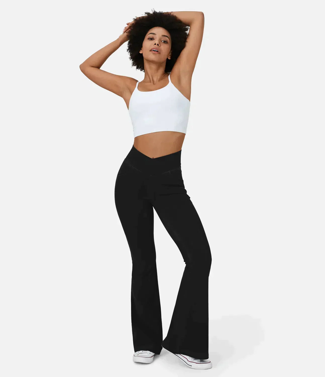 Sophie | RetroFlare High Waisted Crossover Broek