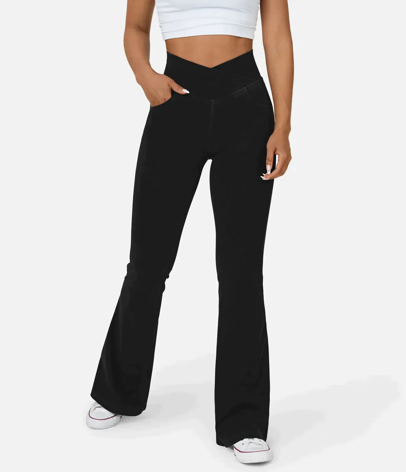 Sophie | RetroFlare High Waisted Crossover Broek