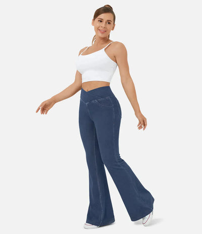 Sophie | RetroFlare High Waisted Crossover Broek