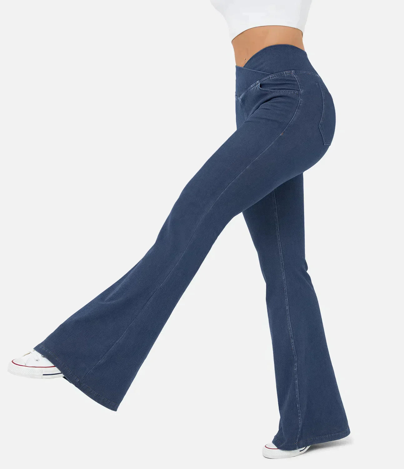 Sophie | RetroFlare High Waisted Crossover Broek