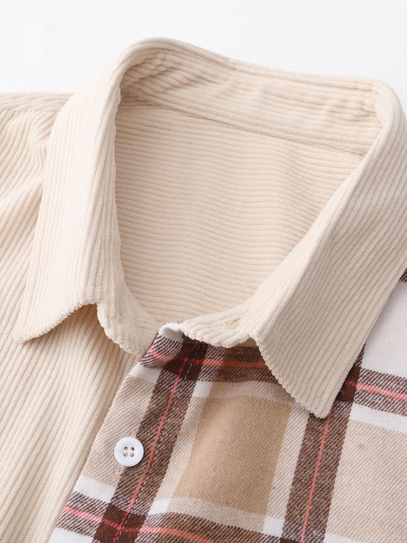 Finn - Corduroy geruite shirt